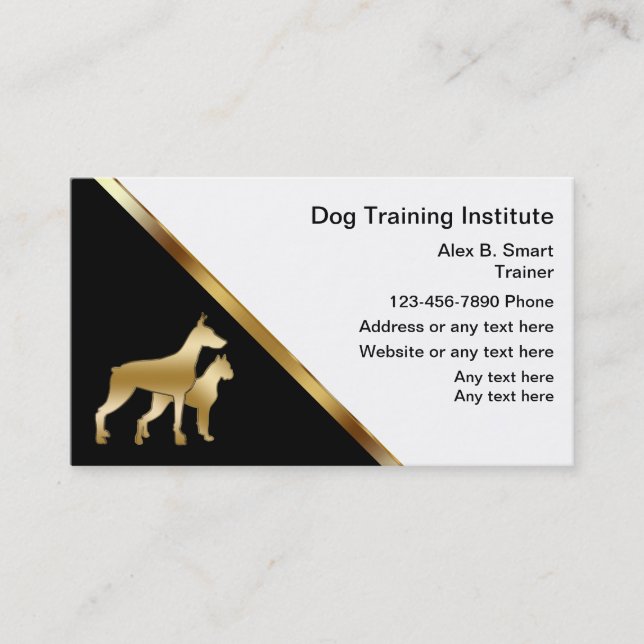 Tarjetas de visita de entrenamiento de perros (Anverso)
