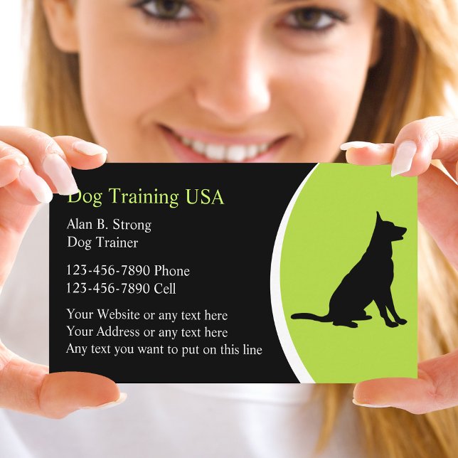 Tarjetas de visita de entrenamiento de perros (Subido por el creador)