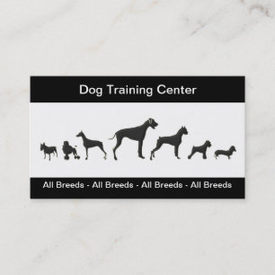 Tarjetas de visita de entrenamiento de perros