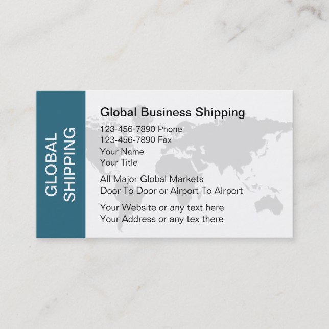 Tarjetas de visita de envío del negocio (Anverso)