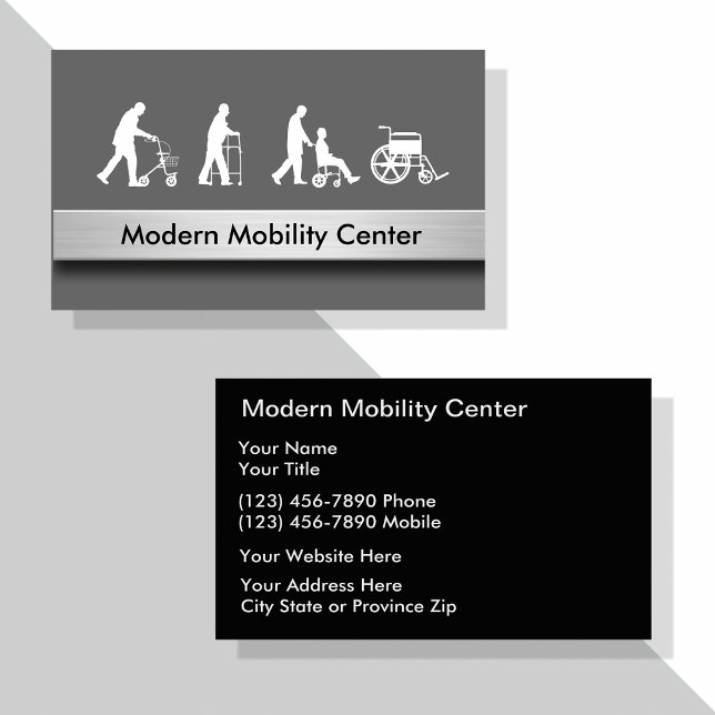 Tarjetas de visita de equipo de Handicap (Mobility equipment business cards)