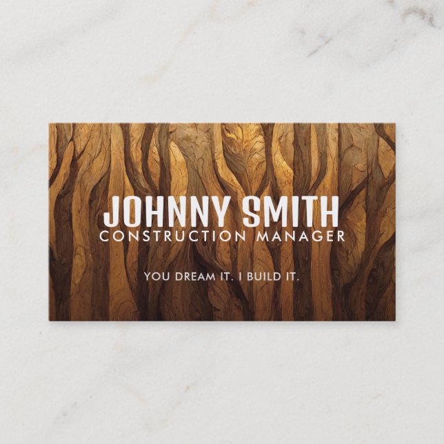 Tarjetas de visita de eslóganes de construcción (Anverso)