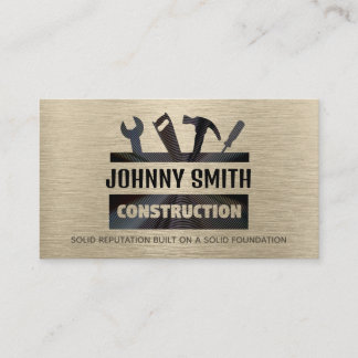Tarjetas de visita de eslóganes de construcción