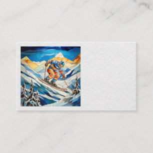 Tarjetas de visita de esquí de descenso