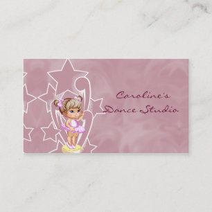 Tarjetas de visita de estudio de baile para niños