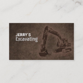 Tarjetas de visita de excavación