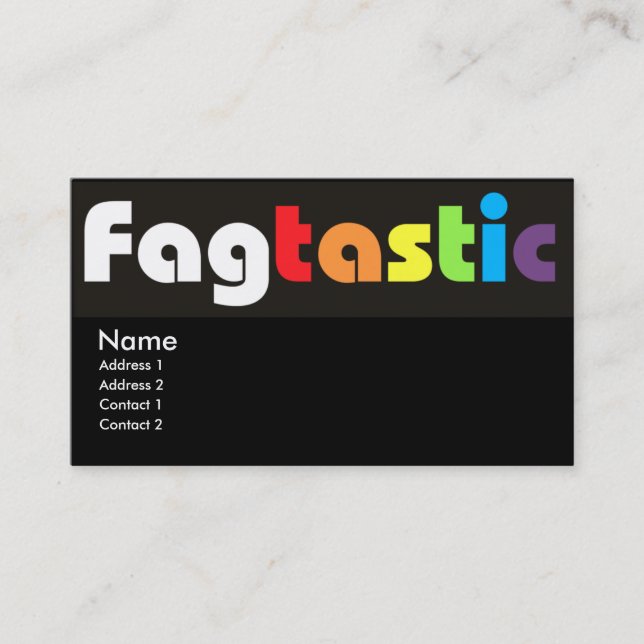 Tarjetas de visita de Fagtastic (Anverso)