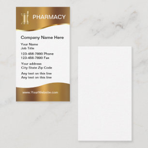 Tarjetas de visita de farmacia clásicas
