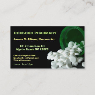 Tarjetas de visita de farmacia Meds