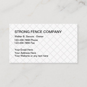 Tarjetas de visita de Fence Company