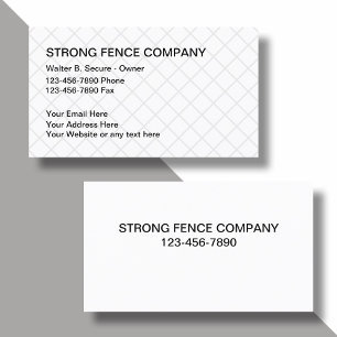 Tarjetas de visita de Fence Company