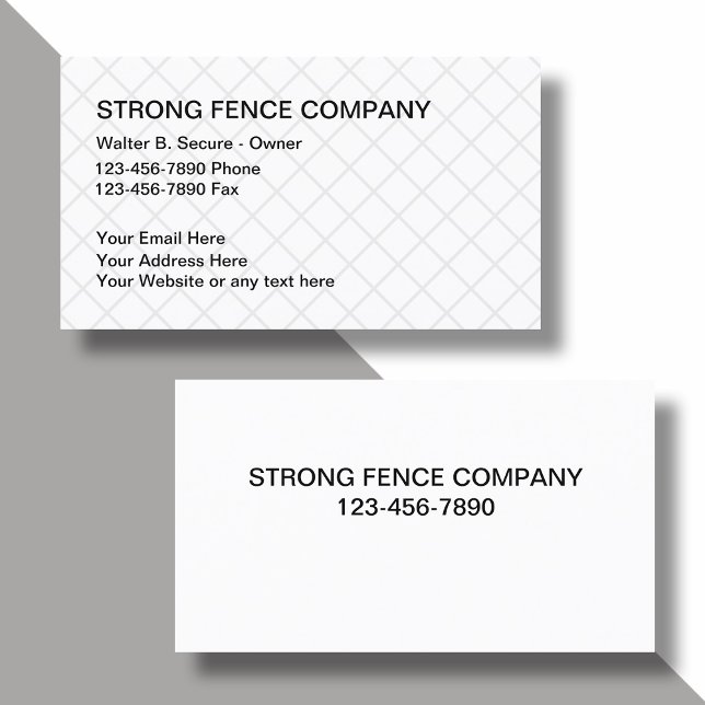Tarjetas de visita de Fence Company (Subido por el creador)