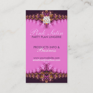 Tarjetas de visita de Fiesta de lencería rosada