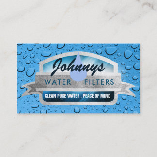 Tarjetas de visita de filtro de agua