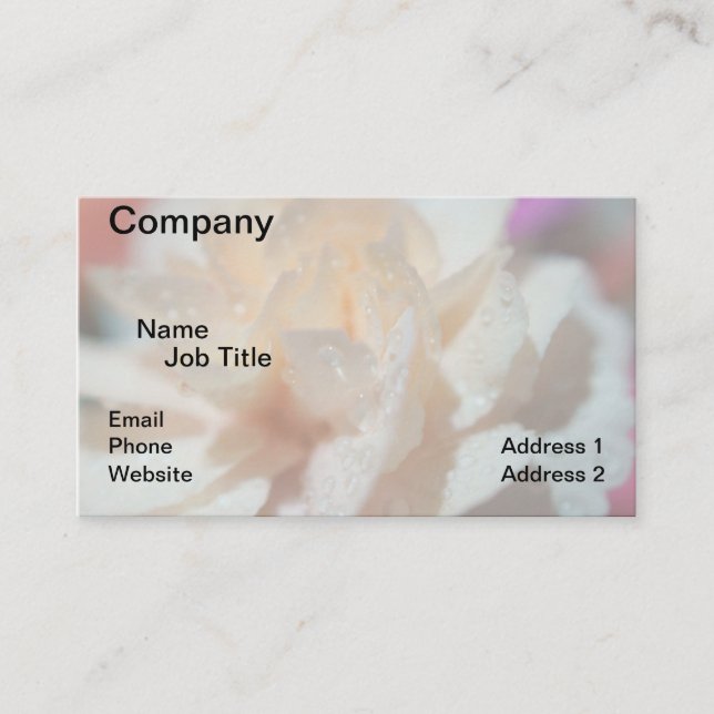 Tarjetas de visita de flores, 3,5" x 2,0" (Anverso)