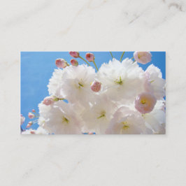 Tarjetas de visita de flores de primavera Cielo az