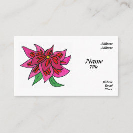 Tarjetas de visita de flores rosas