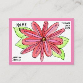 Tarjetas de visita de flores rosas