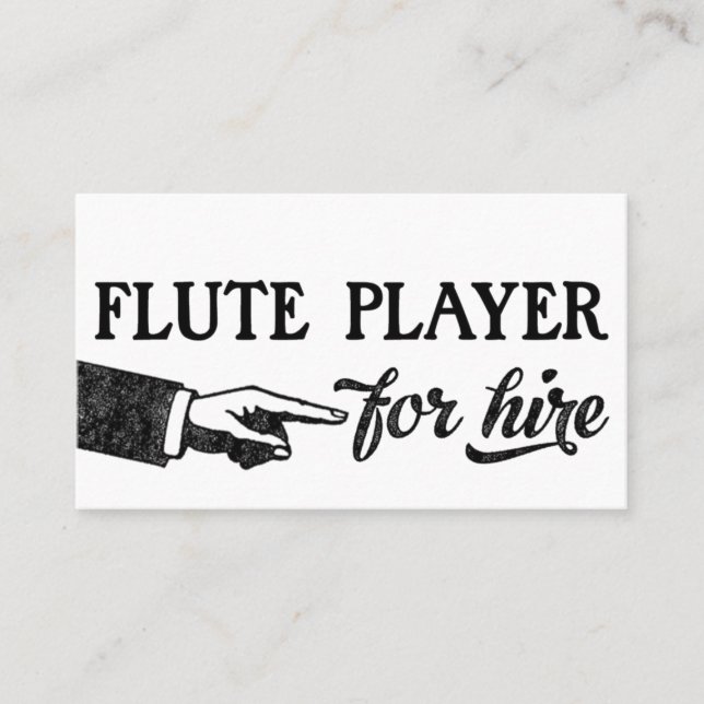 Tarjetas de visita de Flute Player - Guay Vintage (Anverso)