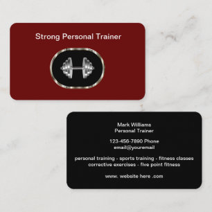 Tarjetas de visita de formación personal más Coole