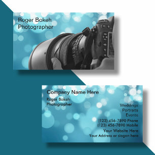Tarjetas de visita de fotografía