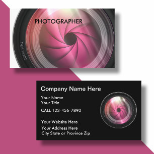 Tarjetas de visita de fotografía
