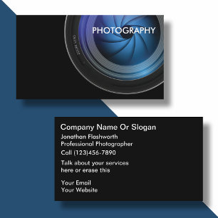 Tarjetas de visita de fotografía