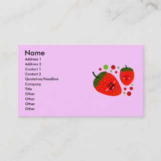 Tarjetas de visita de fresa