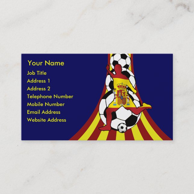 Tarjetas de visita de Fútbol del fútbol de Espana (Anverso)