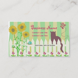 Tarjetas de visita de Garden Kitty