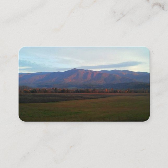 Tarjetas de visita de Georgia Mountain View (Anverso)