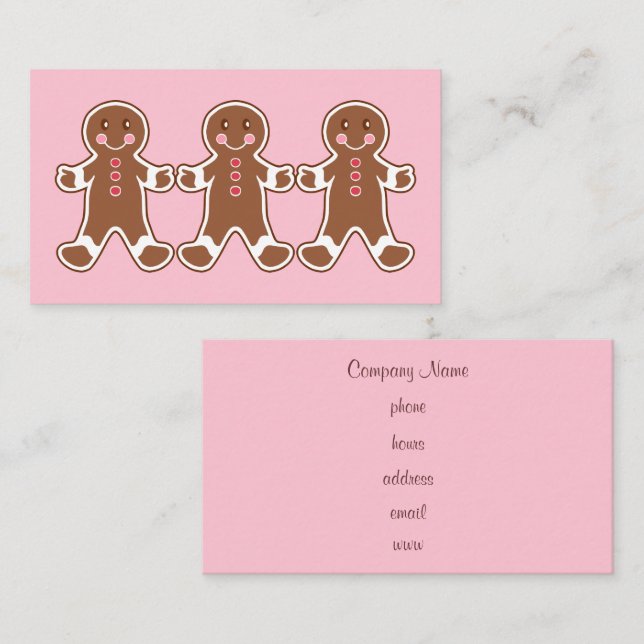 Tarjetas de visita de Gingerbread (Anverso / Reverso)