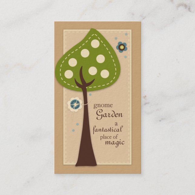 Tarjetas de visita de Gnome Garden (Anverso)