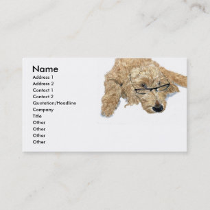 Tarjetas de visita de Goldendoodle Stella