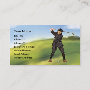 Tarjetas de visita de golf de estilo añejo