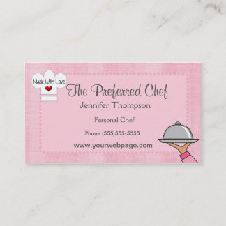 Tarjetas de visita de Gorra Lady Chef