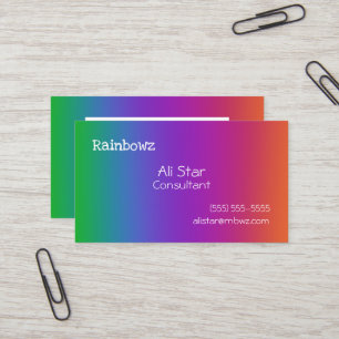 Tarjetas de visita de gradiente de arcoiris