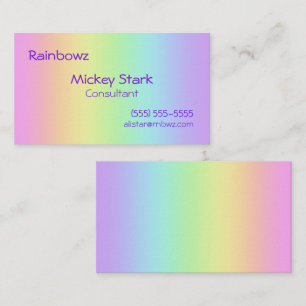 Tarjetas de visita de gradiente de arcoiris