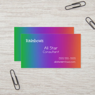 Tarjetas de visita de gradiente de arcoiris