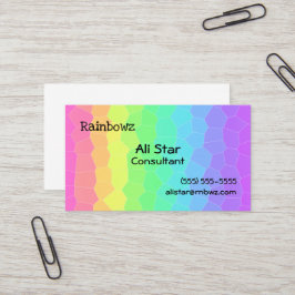Tarjetas de visita de gradiente de arcoiris geomét