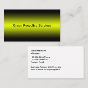 Tarjetas de visita de Green Recycling Service