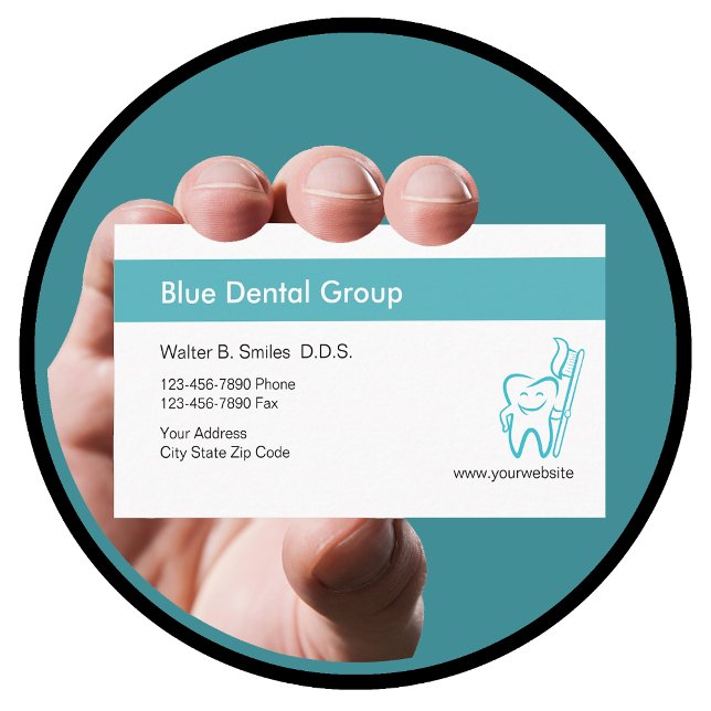 Tarjetas de visita de Guay Blue Dentist (Subido por el creador)