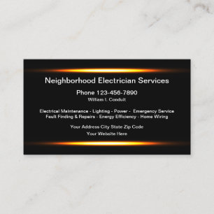 Tarjetas de visita de Guay Modern Electrician Serv