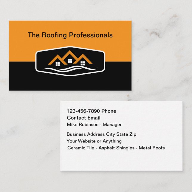 Tarjetas de visita de Guay Modern Roofing Service (Anverso / Reverso)