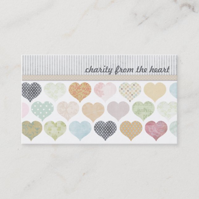 Tarjetas de visita de Heart Scraps (Anverso)