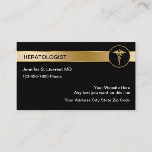 Tarjetas de visita de hepatólogo