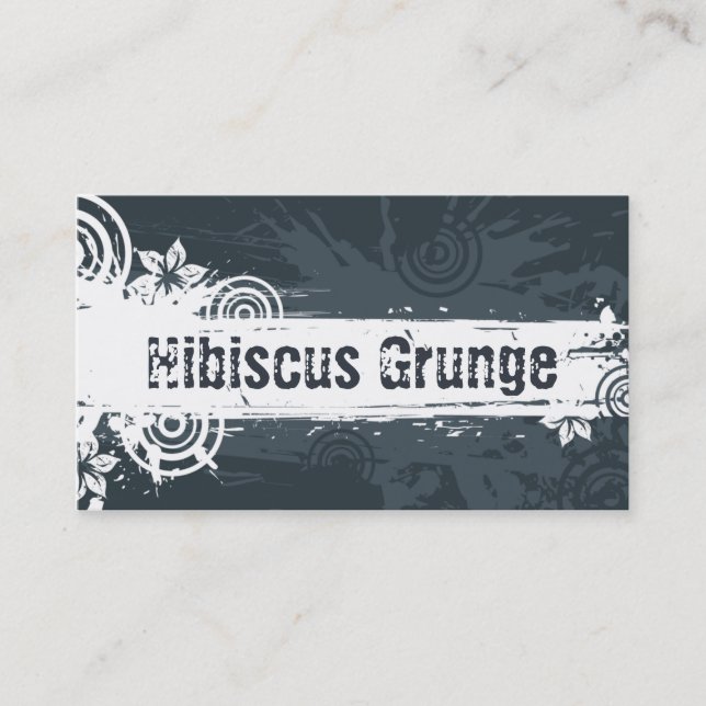 Tarjetas de visita de Hibiscus Grunge (Anverso)