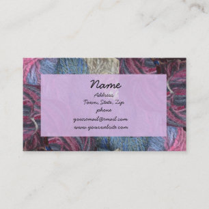 Tarjetas de visita de hilados de lavanda