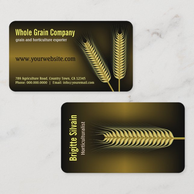 Tarjetas de visita de Horticulture para la agricul (Anverso / Reverso)