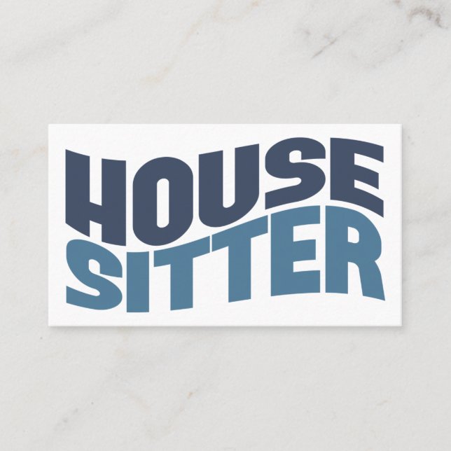 Tarjetas de visita de House Sitter (Anverso)